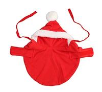 Pet Christmas Cloak, Warm Hooded Dog Cape Apparel, Cute Classic Design with Adjustable Strap, Soft Plush Cat Cloak Costume for Small Medium Dogs Like Teddy Husky Golden Retriever (M)