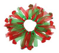 Pet Christmas Collar Soft Colorful Decorative Dog Collar with Bells for Party Photography (M)