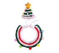 Pet Christmas Costume Costume Outfit | Pet Knitted Christmas Hat and Comfortable Handwoven for Rabbits, Schnauzers, Bichon Frise, Adult Cats, Small Dogs
