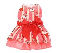 Pet Christmas Dress Soft Skin Friendly Cute Father Christmas Pattern Dog Christmas Apparel Daily Party (M)
