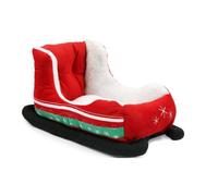 Pet Christmas Sleigh Bed Festive Soft Cozy Holiday Bed for Cats and Small Dogs