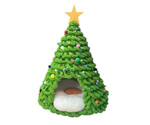 Pet Christmas Tree House for Cats: Kitten Cave Bed Material Set, Winter Warm Tent Pet Furniture | Artisan Cat Bed