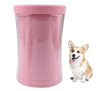 Pet Cleaner Cup,Dog Paw Washer Cleaning Brush Soft Silicone Puppy Feet Detachable(Pink)