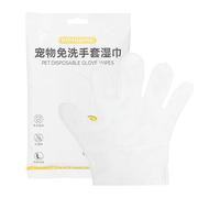 Pet Cleaning Gloves - Set of 6 Shedding Bath Mitts - Pet Bathing Wipes | Puppies, Cats, After Showers, Walks, Travel, Outdoors, Hiking, Home Use