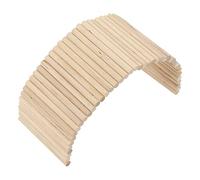 Pet Climbing Bridge, Safe Bendable Wooden Bridge for Small Pets, Entertainment Toy with Hideout Tunnel, Hamster Climbing Slope, Birch Guinea Pig Play Tunnel (15 * 40CM)
