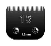 Pet Clipper Blade NO.10 NO.15 4FC 5FC 7FC,Compatible for Wahl,KM Series,Compatible for Andis,Black Dog Grooming Removable Smooth-Cut Blade(Black 1.2mm)