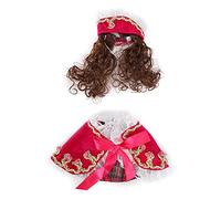 Pet Cloak Cute Dog Costume Pet Princess Cloak Mini Beautiful Cloak Clothes for Dogs Cats Puppies Pigs Soft Breathable Adjustable Party Wear Polyester Material Hat and Cloak Set (PF18 rose red M)