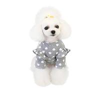 Pet clothes autumn winter winter pet clothes love bottoming shirt Winter Dog Clothes for Medium Dogs Girl (Grey, XXL)