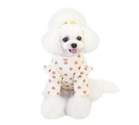 Pet clothes autumn winter winter pet clothes love bottoming shirt Winter Dog Clothes for Medium Dogs Girl (White, M)