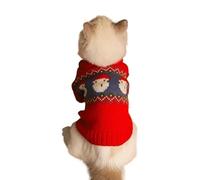 Pet Clothes Cat Christmas Sweater New Year Winter Warm Ragdoll Cats Hair Loss Autumn Clothes(S)
