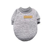 Pet Clothes Dog Sweater Classic Warm Pet Sweaters Dog Clothes Knitwear Warm Pajamas For Small Puppy Winter Doggie Sweatshirt (Grey, S)
