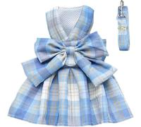 Pet Clothes for Large Dogs Male With Harness And Matching Leash Set For And Photo Props Available In Sizes S 2XL (Blue, S)