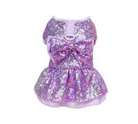 Pet Clothes For Small Dogs Summer Pet Princess Dress Pet Dog Dress Pull Ring Pet Dress Spring N Ew Style 2024 Bead Dress Female Small Dog Summer Clothes Purple Xs