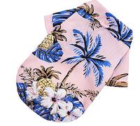 Pet Clothes, Hawaiian Beach Printed Shirt Soft Dogs Spring Summer Vacation Outfits Vest Pet Clothing for Cats Puppy Small Medium Large Dogs (Pink, XXX-Large)