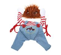 Pet Clothes Lethal-doll Cute Pet Costume Fun Wig Pug Dog Adjustable Dog Halloweens Christmas Party Prop Outfit Daily Wear Gift for Small Medium Large Dogs Apparel Accessories