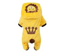 Pet Clothes Puppy Clothes Dogs Cattle Clothing Role Playing Winter Pajamas Jumpsuits Wool Jackets Pet Supplies for Your Furry Friend (C, XS)