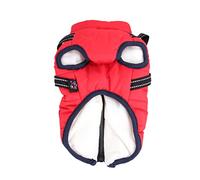 Pet Clothes Warm Coats for Women Winter Pet Keep Warm Costume Warming Vest Windproof Reversible Dog Vest Winter Coat Fle (Red XL)