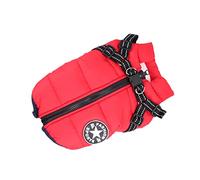 Pet Clothes Warm Coats for Women Winter Pet Keep Warm Costume Warming Vest Windproof Reversible Dog Vest Winter Coat Fle (Red L)