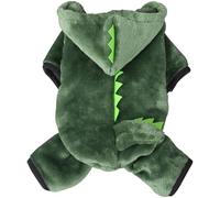 Pet Clothing Autumn Winter Flannel Dog Dino Transformation Dress Cat Small Dog General Four-legged Dirt Protection Warm 1-7.5 kg More Sizes Autumn Dress (M)