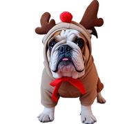 Pet Clothing Dog Transformation Frog Hoodie Autumn and Winter Warm Small Large Dog Method Dou Cat Bullfighting Clothes (elk,L)