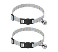 Pet Collar 2 Pcs Pattern Loveliness Cute Capybaras Puppy Neckband Cat Collars Quick Release with Anti-Lost Bell Round Dog Collar