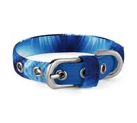 Pet Collar, Blue Owl Print Stylish Pet Accessory Fashion Pet Collar Adjustable Pet Collar Lightweight Pet Collar