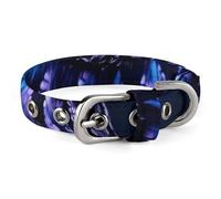 Pet Collar, Blue Owl Print Stylish Pet Accessory Fashion Pet Collar Adjustable Pet Collar Lightweight Pet Collar