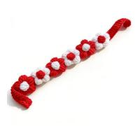 Pet Collar, Featuring a Fashionable, Three-Dimensional Floral Design. Hand-Crocheted With a Quick-Release Buckle, Suitable for Small Dogs, Kittens, and All Types of Miniature Puppies (F)