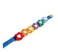 Pet Collar, Featuring a Fashionable, Three-Dimensional Floral Design. Hand-Crocheted With a Quick-Release Buckle, Suitable for Small Dogs, Kittens, and All Types of Miniature Puppies (A)