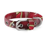 Pet Collar, Lovely Sweet Red Cherry Print All-season Pet Collar Soft Pet Collar Cute Pet Collar Lightweight Pet Collar Stylish Dog Collar