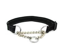 Pet Collar Replacement Washable Nonslip Outdoor Camping Hiking Running Playing Towing Choker Accessories Reflective Black