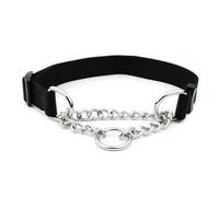 Pet Collar Reuseable Replacement Washable Adjustable Camping Hiking Running Playing Towing Choker Accessories Nylon Black