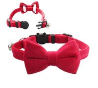 Pet Collar with Bell | Breathable Skin-friendly Collar with Bow Tie - Pet Outdoor Activities Supplies for Photography, Wedding, Home, Hiking, Travel