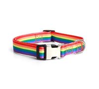 Pet collars Pet Collar Pet Striped Polyester Dog Leash Adjustable Nylon Dog Collar Personalized(Orange,L)