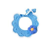 Pet Collars Stylish Floral Design for Cats and Dogs Adjustable Comfortable Accessories Ideal for Every Occasion (Blue, M)