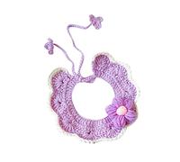 Pet Collars Stylish Floral Design for Cats and Dogs Adjustable Comfortable Accessories Ideal for Every Occasion (Purple, M)