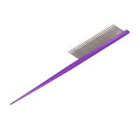 Pet Comb Ergonomic Dog Grooming Comb Removes and Knots with 2 Different DensitiesRed Click Reset Button the Can Installed Doors or Important items. (Purple)