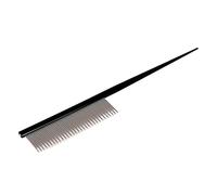Pet Comb Ergonomic Dog Grooming Comb Removes and Knots with 2 Different DensitiesRed Click Reset Button the Can Installed Doors or Important items. (Black)