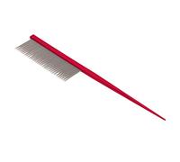 Pet Comb Ergonomic Dog Grooming Comb Removes and Knots with 2 Different DensitiesRed Click Reset Button the Can Installed Doors or Important items. (Red)