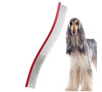 Pet Comb - Metal Teeth Design, Comfortable Grip | Effective Hair Removal Tool With Durable Build For Cats And Dogs To Detangle Mats Knots And Maintain Clean At Home Or Salon Use