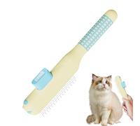 Pet Comb,Self Cleaning Brush with Non-Slip Metal Spikes - Pet Comb For Cats | For Dogs, Puppies, Indoor Pets, Hair Removal At Home