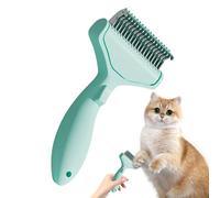 Pet Comb | Stainless Steel Spiked Comb and Massager - Brush for Indoor Cats | for Puppies, Bathroom, Living Room, Shelter, Travel