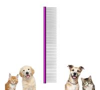 Pet Comb, Stainless Steel Teeth And Non-Slip Handle Pet Grooming Tool For Long/Short Hair Cats And Dogs To Remove Tangles, Knots, And Loose Hair Comb For Home Pet Grooming.