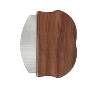Pet Comb, Undercoat Brush for Cats with Curved Wooden Handle - Removes Undercoat and Parasites for Medium Cat Rabbit Small Horse Travel Size