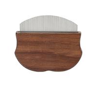 Pet Combs for Shedding,Wood Cat Hair Comb Curved Handle | Undercoat Gnat Remover Grooming Tool for Puppy Kitten Horse Rabbit Large Medium Small Breed Bathing Travel