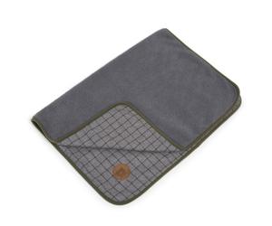 Pet Comforter Dog Cat Green & Grey Check Sherpa Fleece Blanket Petface 28" x 39"