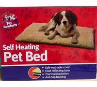 Pet Comforts Self-Heating Pet Bed, Soft Washable Cover, Anti-Slip Backing, Heat Reflecting Thermal Insulation Layer, 64 x 49 cm gery color