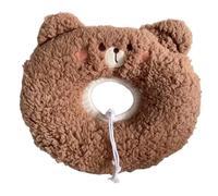 Pet Cone Collar Pet Circle Collar Plush Soft Rabbit Collar Cat Dog Collar Anti-lick Bear Soft Circle Surgical Protect Wounds(Brown bear,S)
