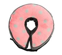 Pet Cone Collar Soft Plush Inflatable Recovery Collar for Dogs Cats After Surgery Protective Comfortable Washable Lightweight Adjustable Elizabeth Collar Short Fleece Outer PVC (S)