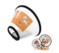 Pet Cone E-Collar - Adjustable Plastic Recovery Collar for Dogs and Cats After Surgery to Stop Licking Wounds